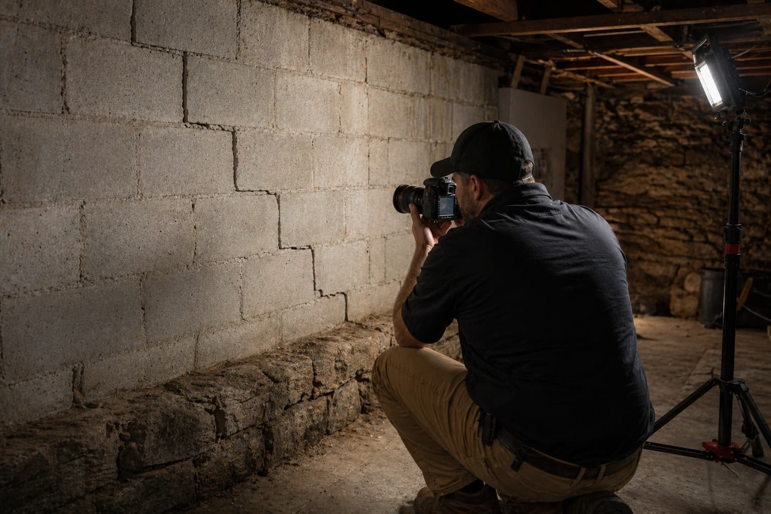 Foundation repair Vinton VA — hillside home foundation assessment